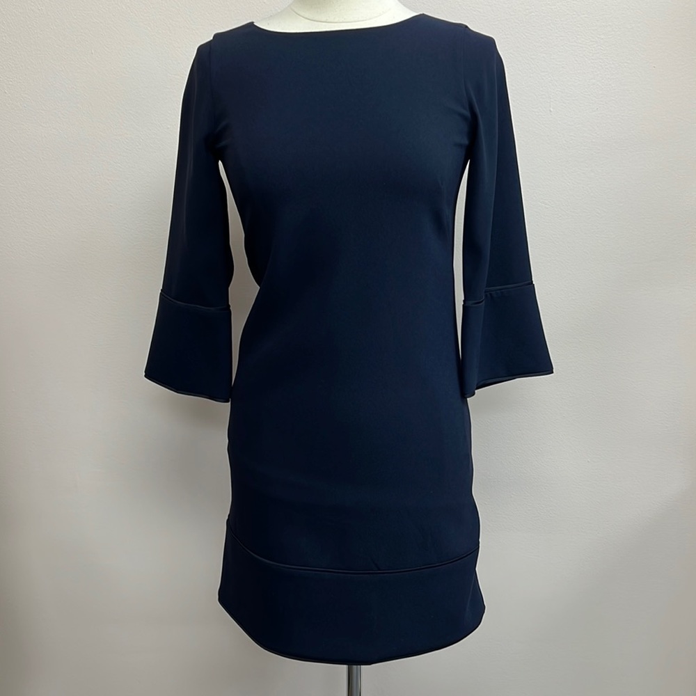 Elie Tahari Midi Dress in Navy
